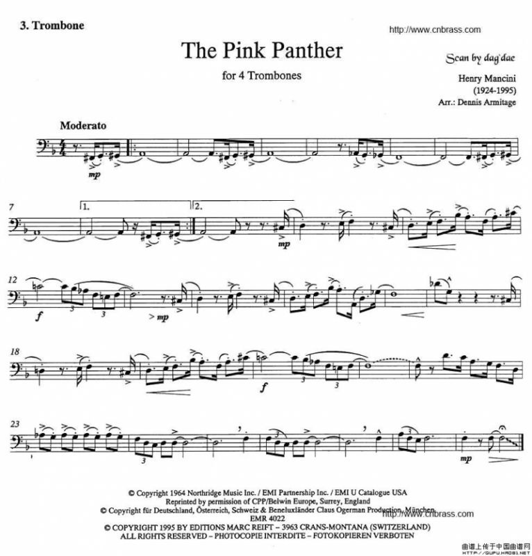 The Pink Panther（《粉红豹》长号四重奏）