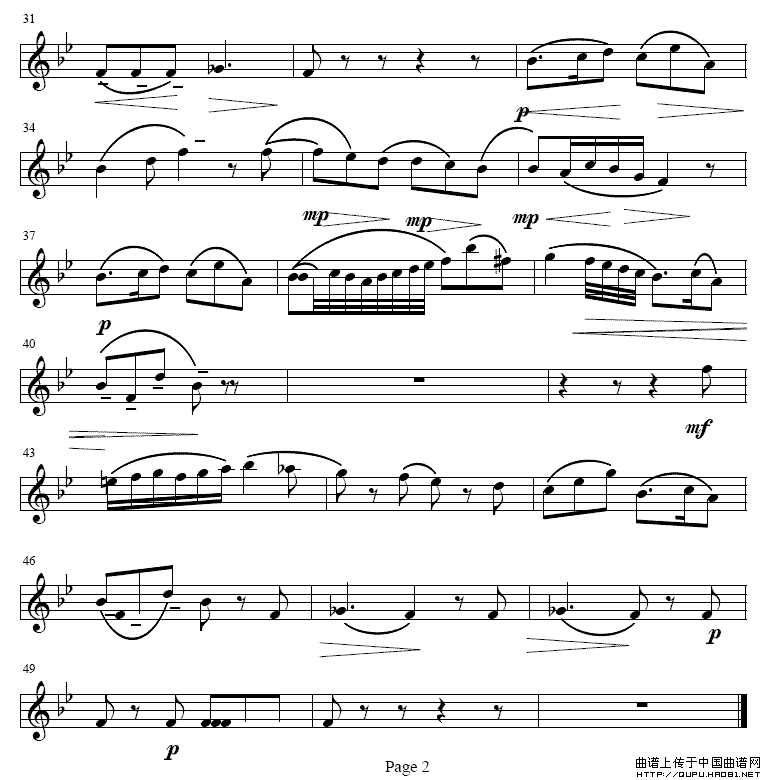 降E大调协奏曲（第二乐章 [小号谱]）