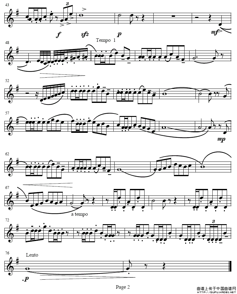 号手小夜曲（小号谱）