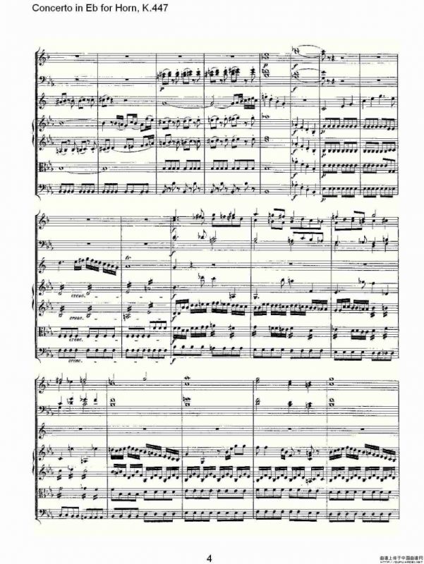 Concerto in Eb for Horn, K.447（Eb调法国号协奏曲, K.447）