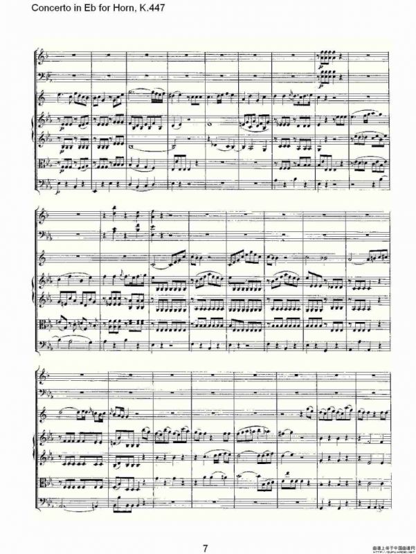 Concerto in Eb for Horn, K.447（Eb调法国号协奏曲, K.447）