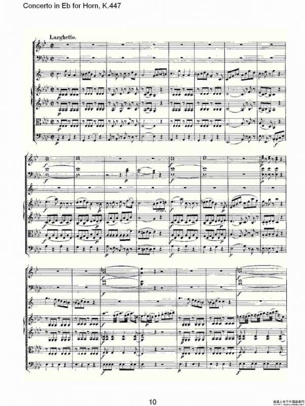 Concerto in Eb for Horn, K.447（Eb调法国号协奏曲, K.447）