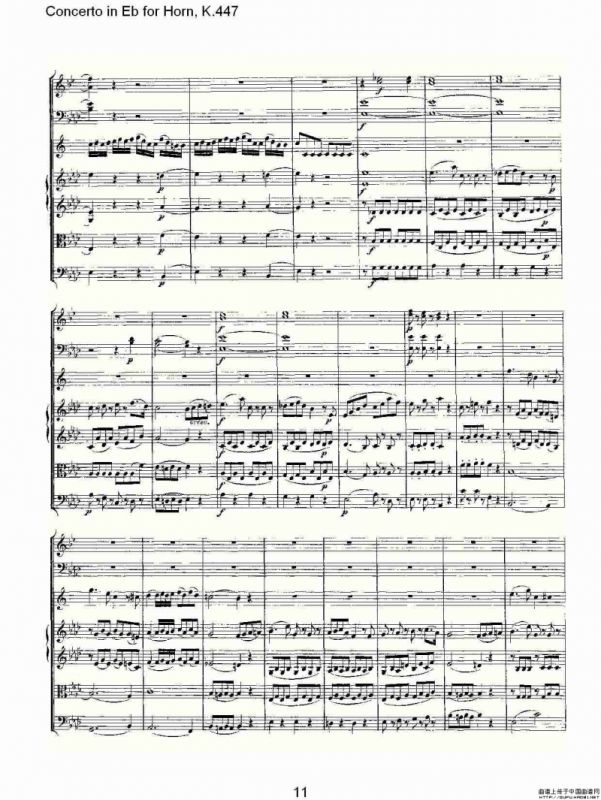 Concerto in Eb for Horn, K.447（Eb调法国号协奏曲, K.447）