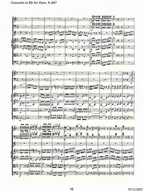 Concerto in Eb for Horn, K.447（Eb调法国号协奏曲, K.447）
