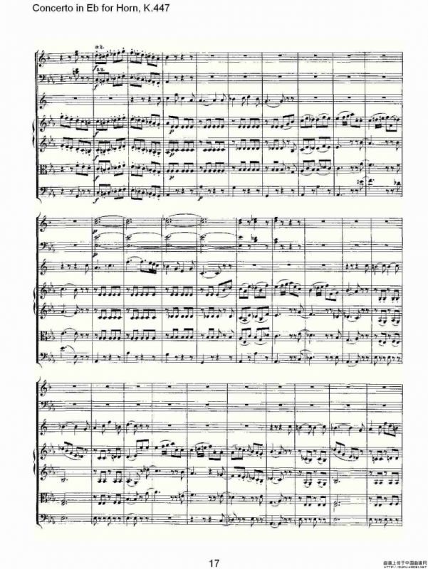 Concerto in Eb for Horn, K.447（Eb调法国号协奏曲, K.447）
