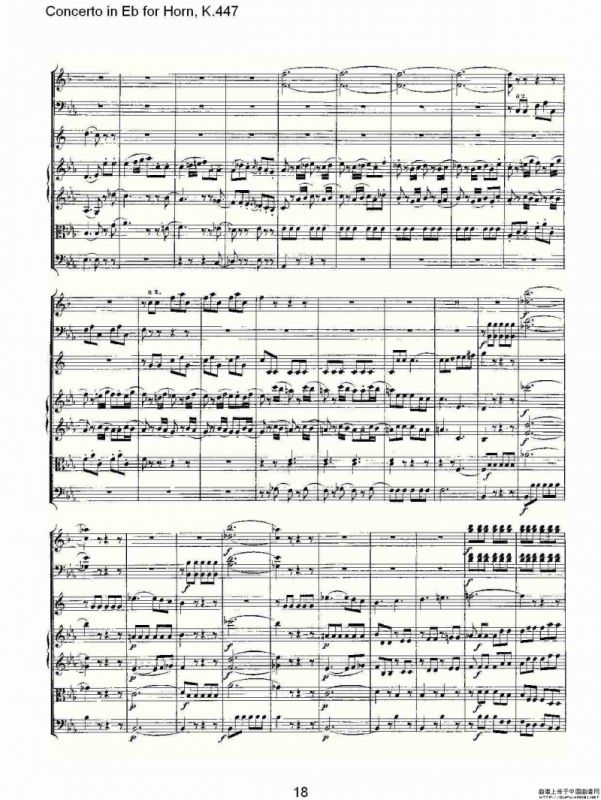 Concerto in Eb for Horn, K.447（Eb调法国号协奏曲, K.447）