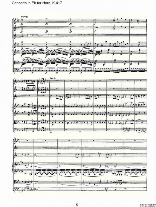 Concerto in Eb for Horn, K.417（Eb调法国号协奏曲, K.417）