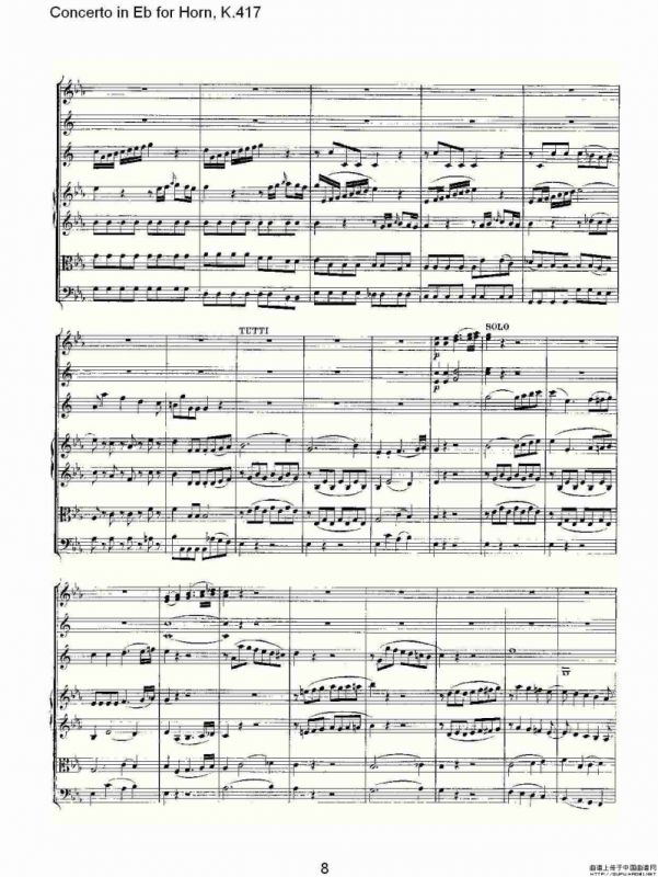 Concerto in Eb for Horn, K.417（Eb调法国号协奏曲, K.417）