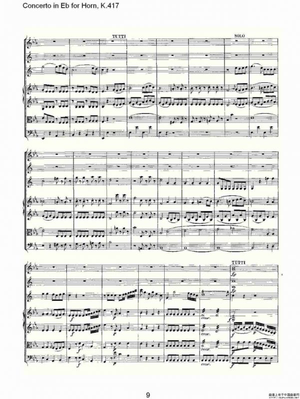 Concerto in Eb for Horn, K.417（Eb调法国号协奏曲, K.417）