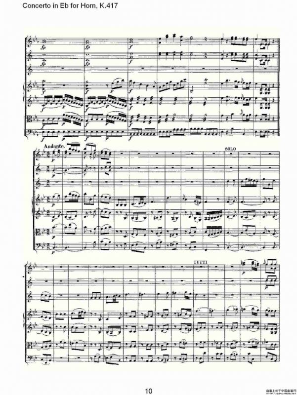 Concerto in Eb for Horn, K.417（Eb调法国号协奏曲, K.417）