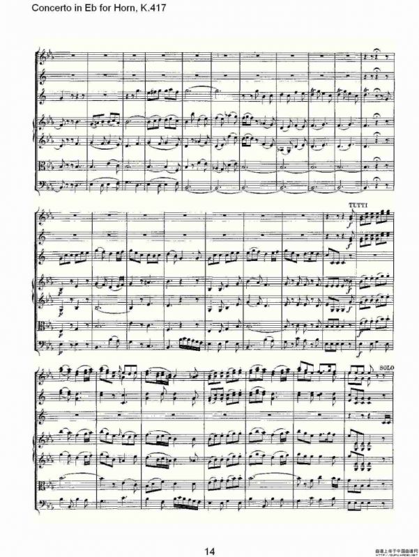 Concerto in Eb for Horn, K.417（Eb调法国号协奏曲, K.417）