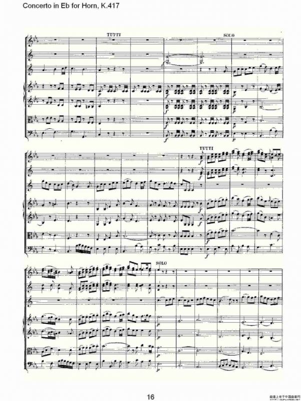 Concerto in Eb for Horn, K.417（Eb调法国号协奏曲, K.417）