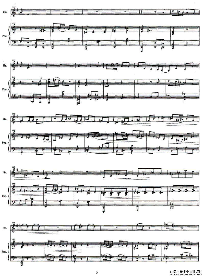 圆号与钢琴叙事曲