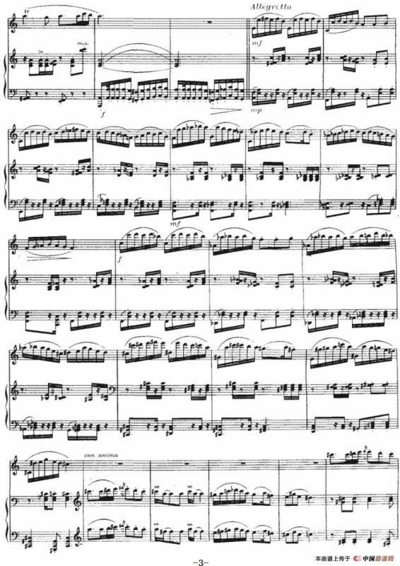 美丽的西域少女——引子与回旋（长笛+钢琴伴奏）