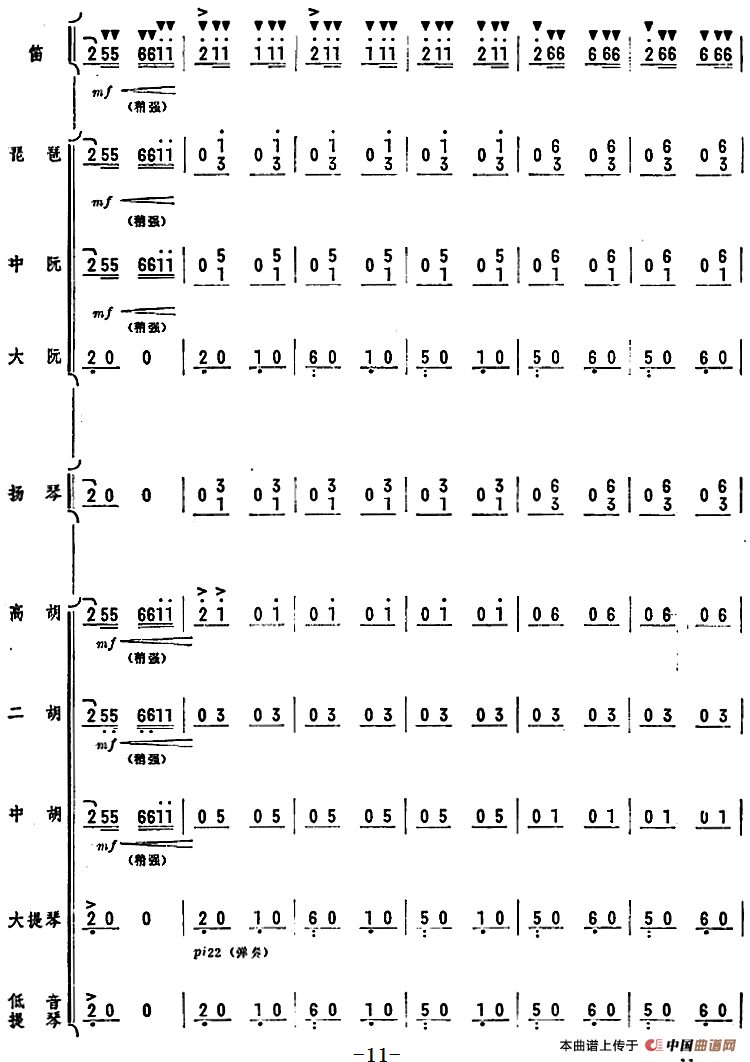 人民的邮递员（笛子独奏+乐队伴奏曲总谱）