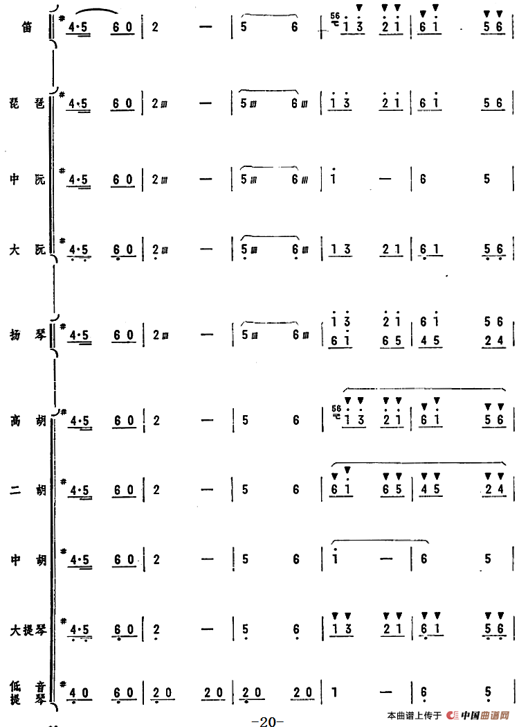 人民的邮递员（笛子独奏+乐队伴奏曲总谱）