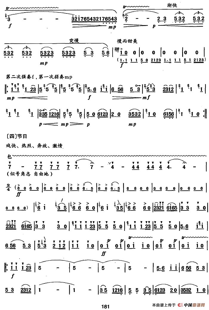 笛箫九级考级曲目：巴塘素描