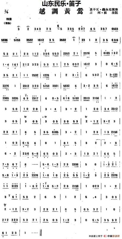 越调黄莺（山东民乐、笛子）