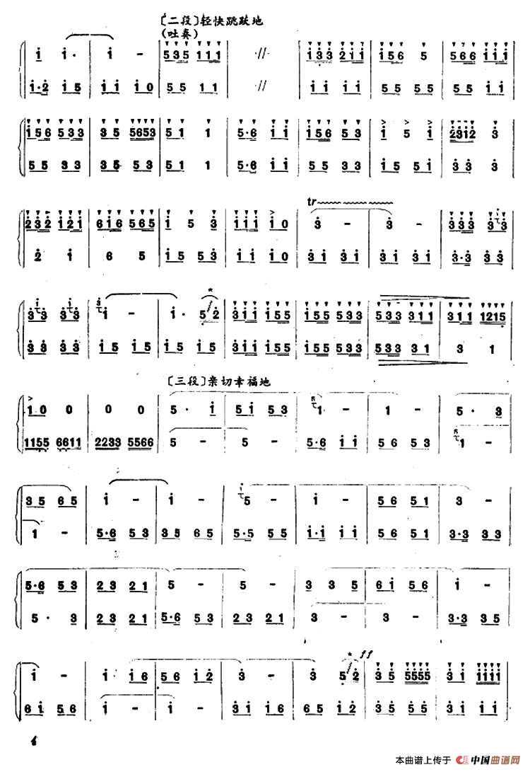 撒尼人民心向毛主席（笛子+笙伴奏）