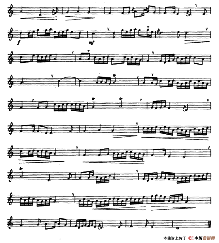 思春（箫）（五线谱）