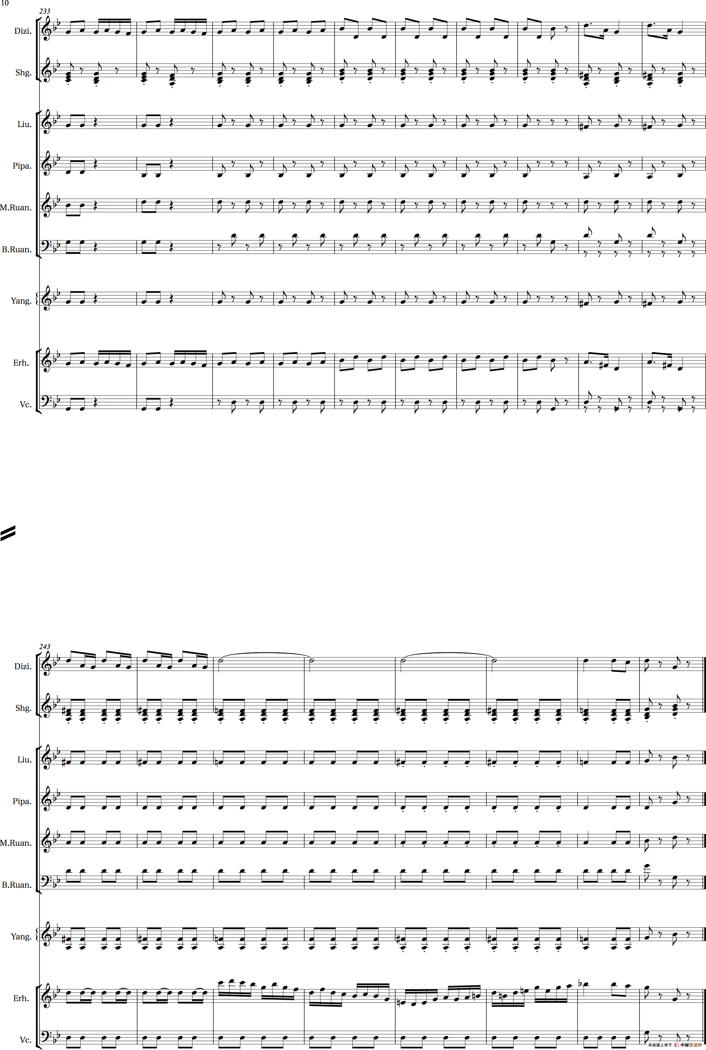 公社社员运粮忙（笛子独奏伴奏总谱）