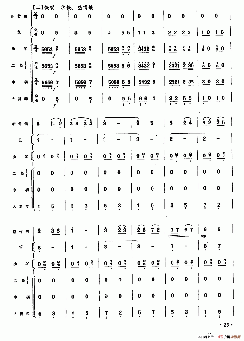 在希望的田野上（新竹笛+乐队伴奏）