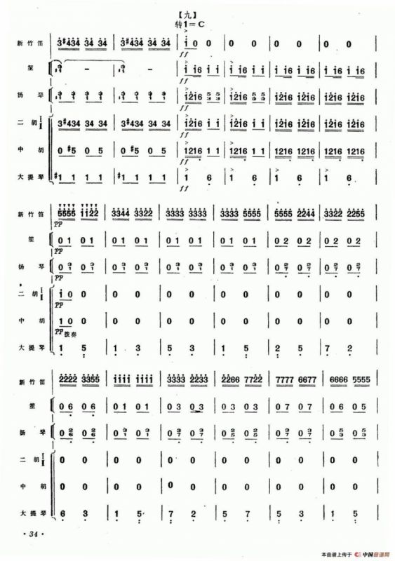 在希望的田野上（新竹笛+乐队伴奏）