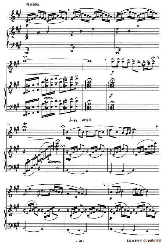 沂蒙情（竹笛+钢琴伴奏）