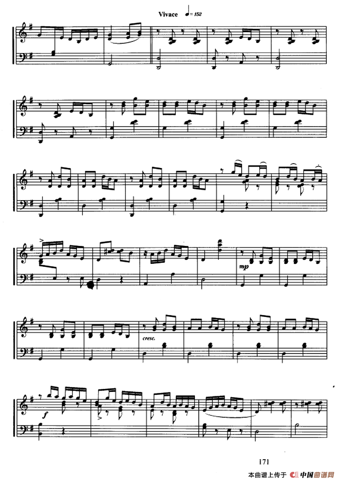 茉莉芬芳（五线谱）