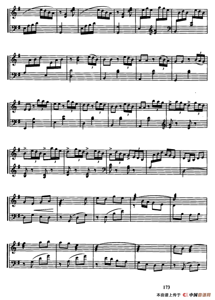 茉莉芬芳（五线谱）