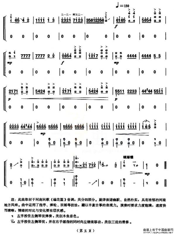 花篮谣（【上海筝会】考级十级曲目）