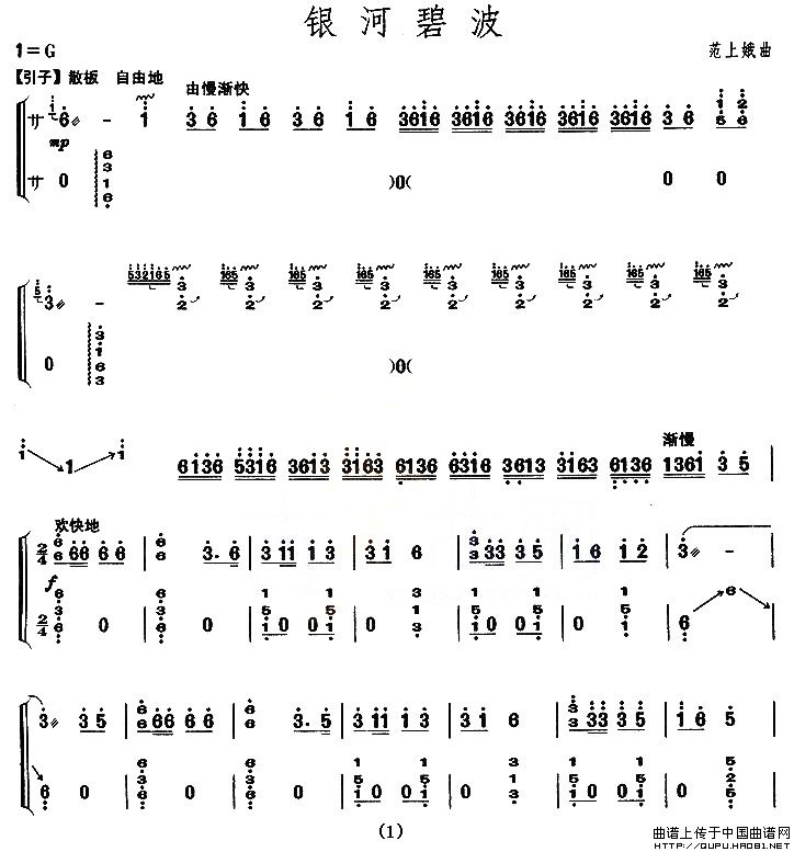 银河碧波（【上海筝会】考级八级曲目）
