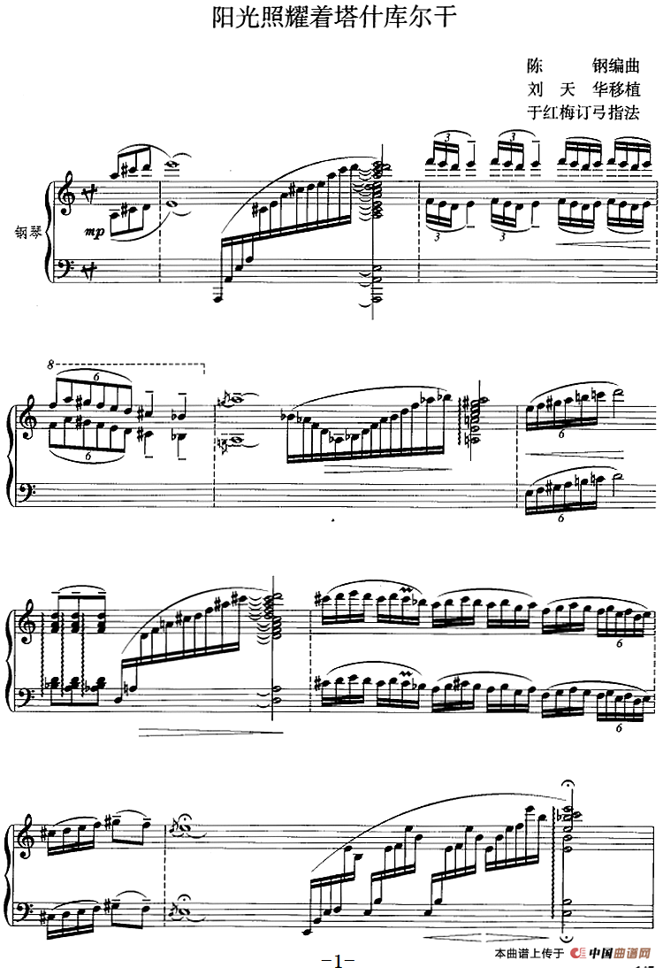 阳光照耀着塔什库尔干（二胡+钢琴伴奏）