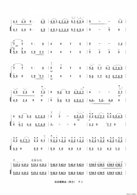 思念（高胡独奏曲）