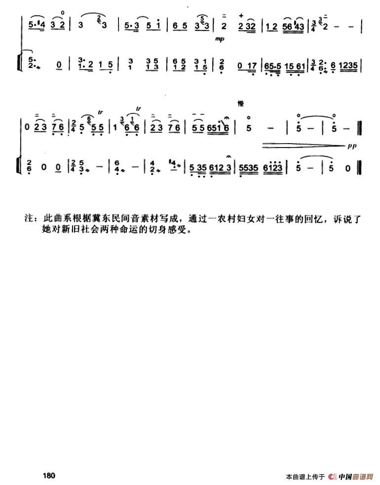 如诉曲（宋国生作曲版、扬琴伴奏谱1）