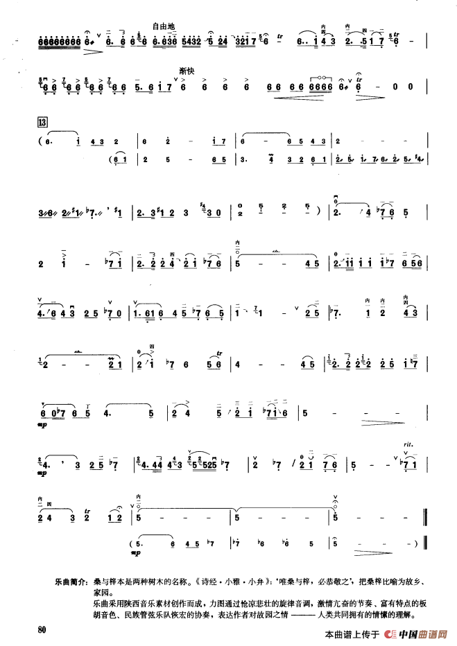 桑梓（板胡曲集第十级）