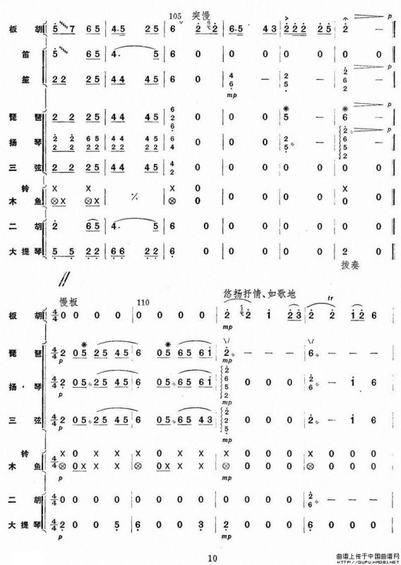 秦川新歌（板胡独奏+乐队伴奏总谱）