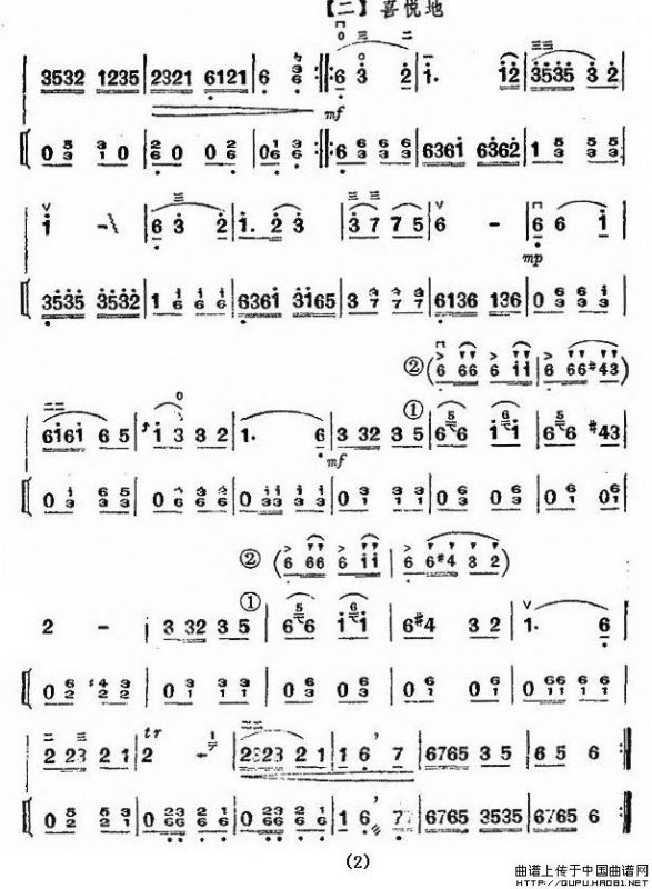 喜迎新社员（扬琴伴奏谱）