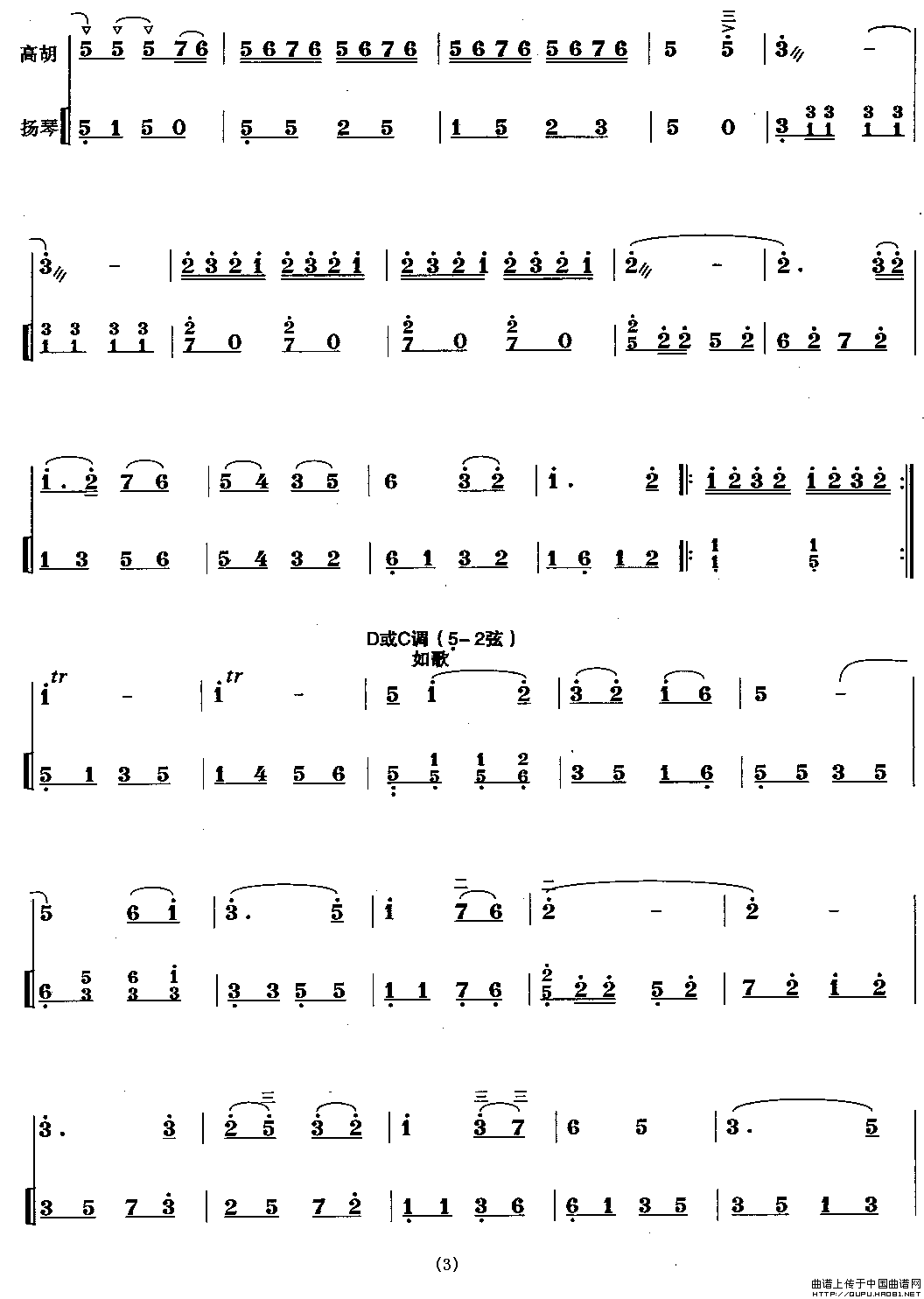 北京传来了喜讯（高胡独奏、扬琴伴奏）