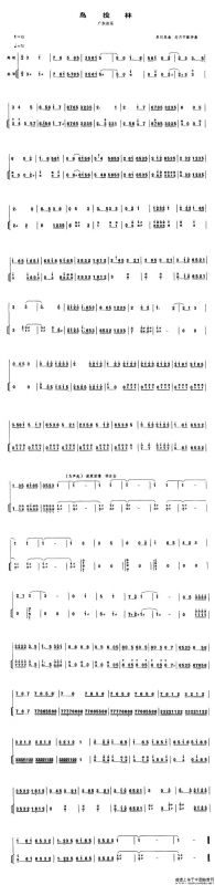 鸟投林（扬琴伴奏谱）