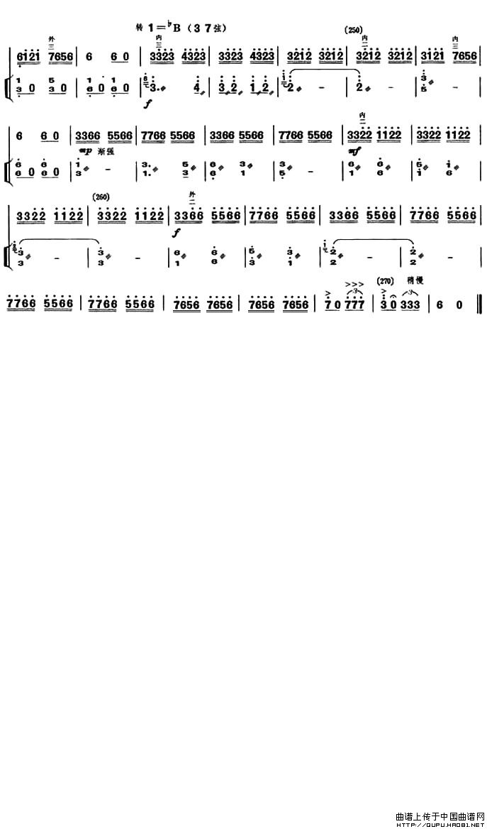 欢乐的彝家山寨（扬琴伴奏谱）