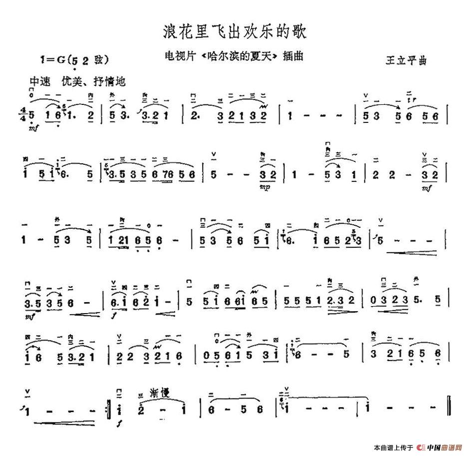 浪花里飞出欢乐的歌（电视片《哈尔滨的夏天》主题曲）