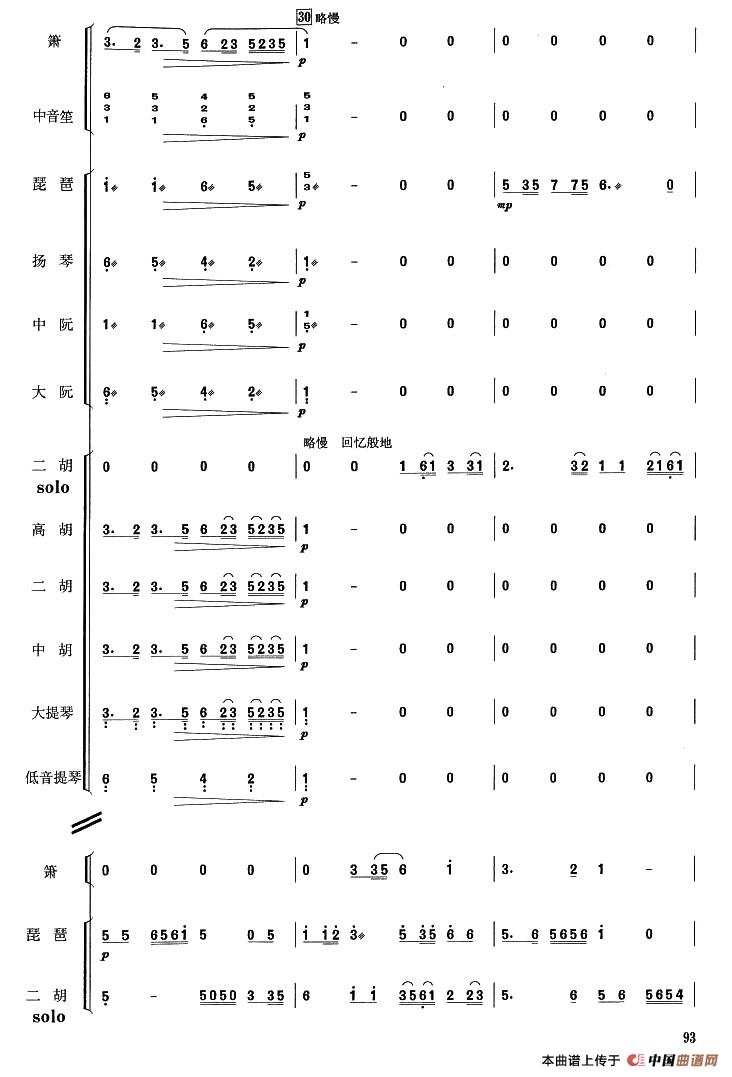 二泉映月（民乐合奏总谱）