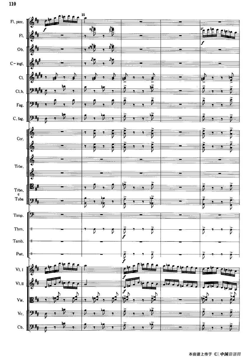 《鱼美人》舞剧音乐组曲：三女妖舞（大型管弦乐队总谱）