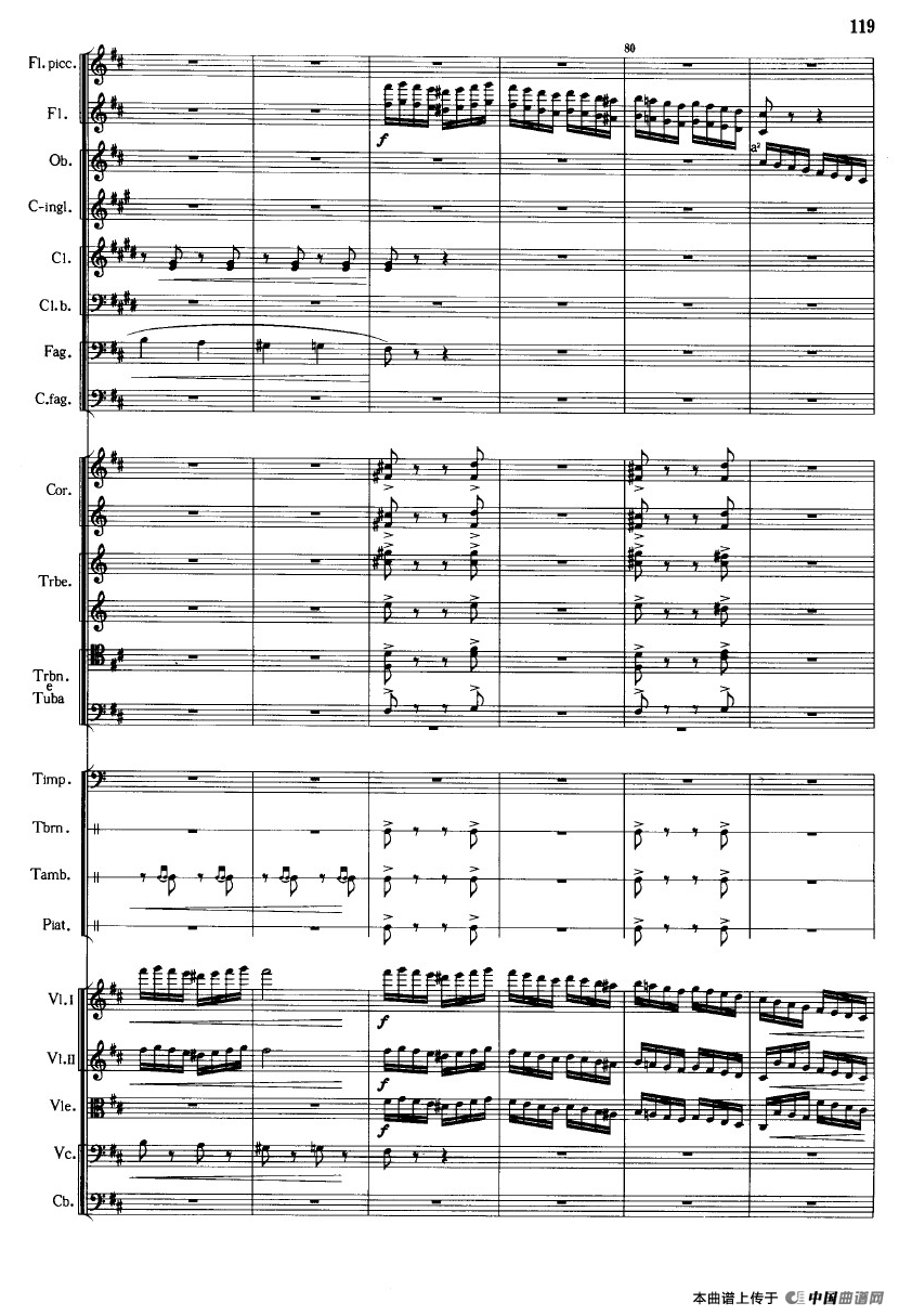 《鱼美人》舞剧音乐组曲：三女妖舞（大型管弦乐队总谱）