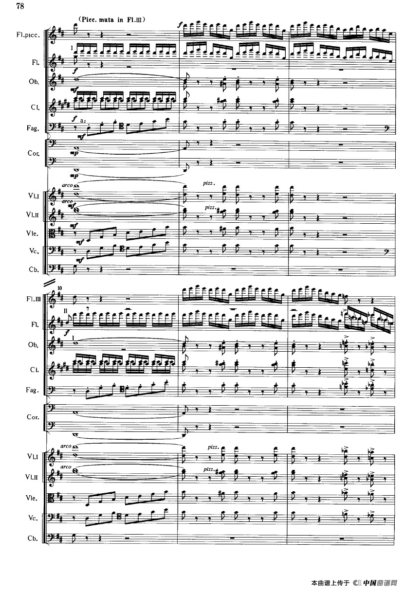 《鱼美人》舞剧音乐组曲：珊瑚舞（大型管弦乐队总谱）