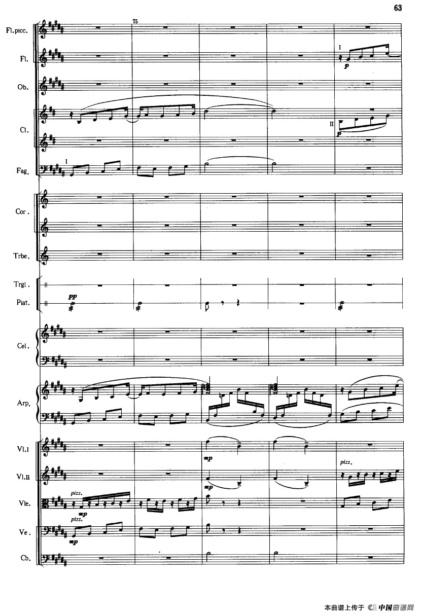 《鱼美人》舞剧音乐组曲：水草舞（大型管弦乐队总谱）