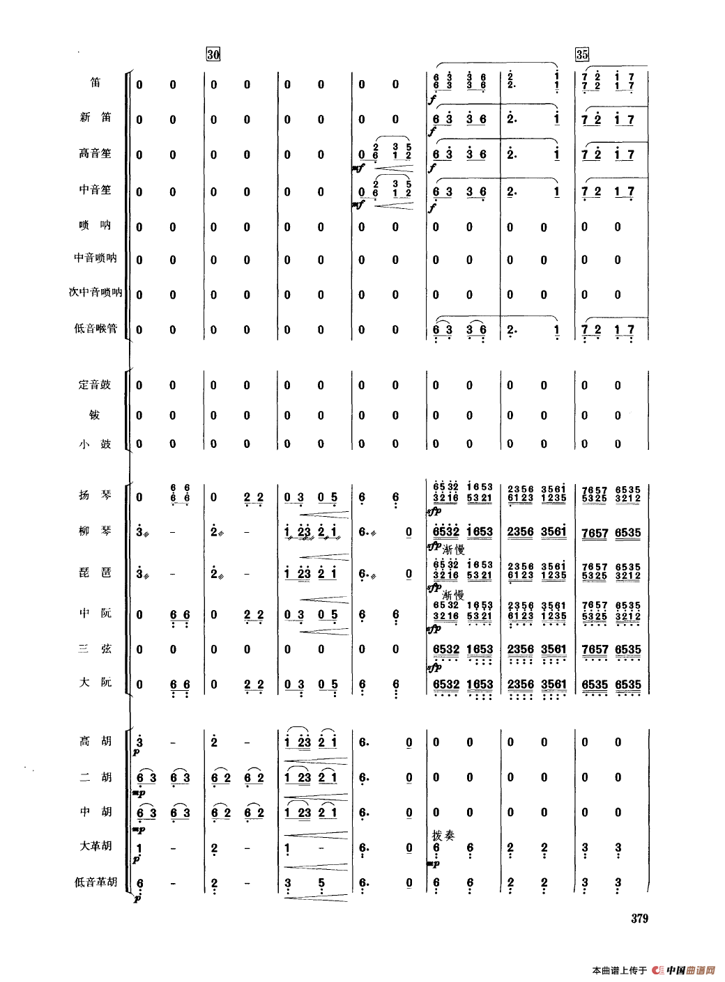 瑶族舞曲（民乐合奏总谱）