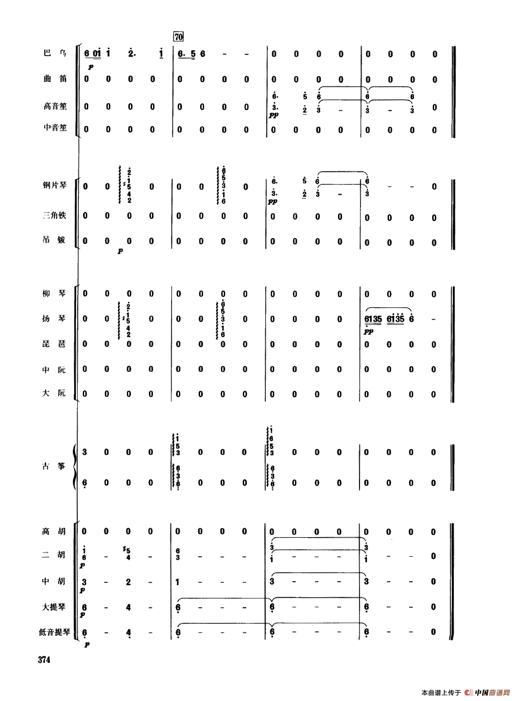 鲜花舞（民乐合奏总谱）