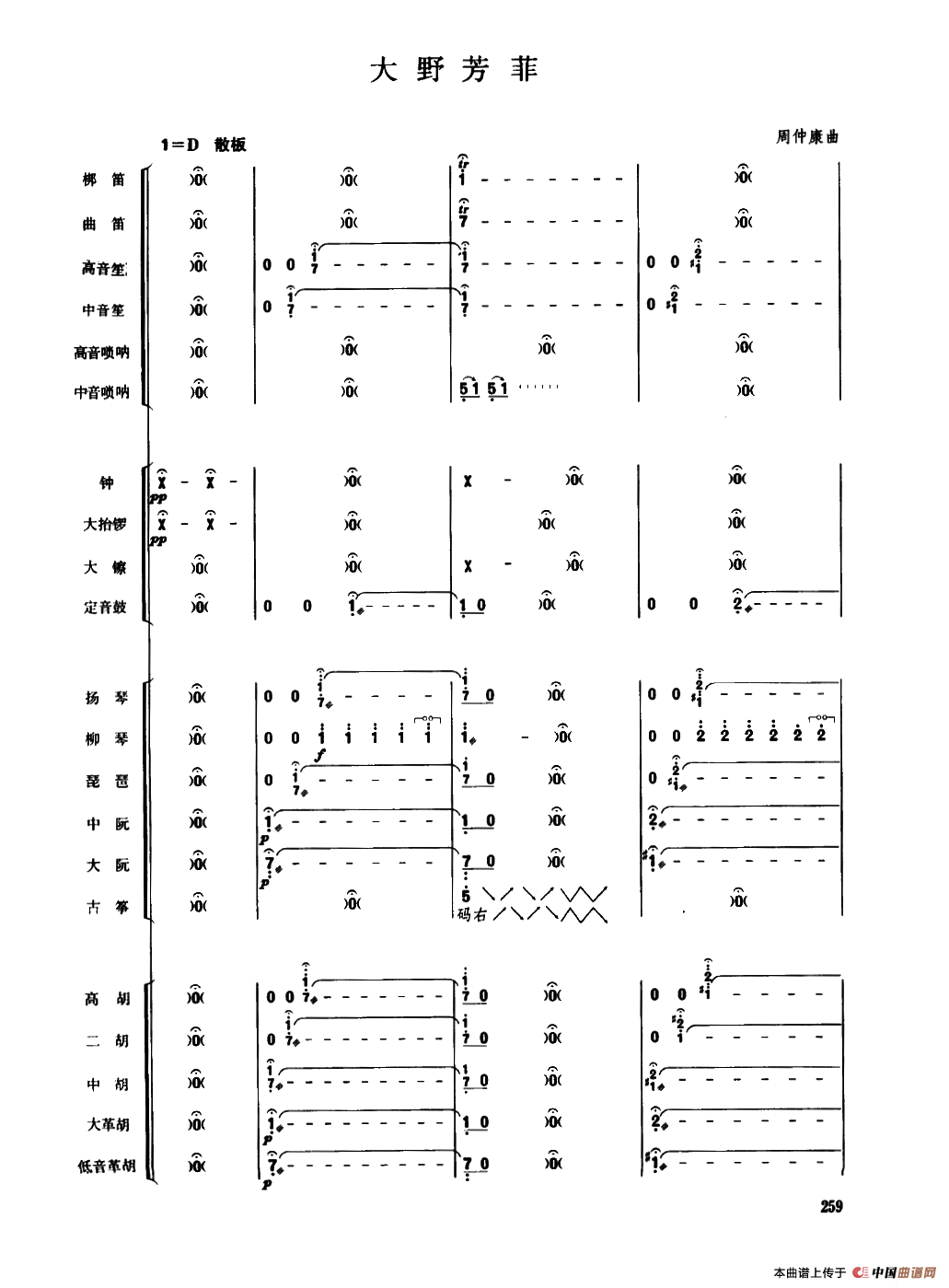 大野芳菲（民乐合奏总谱）
